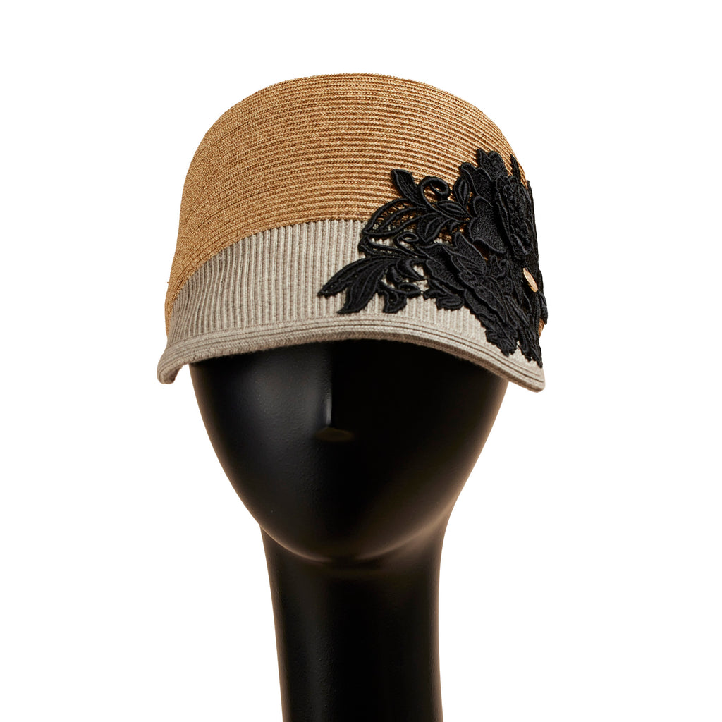 2Tone Amelia Visor Tan LightGrey Black