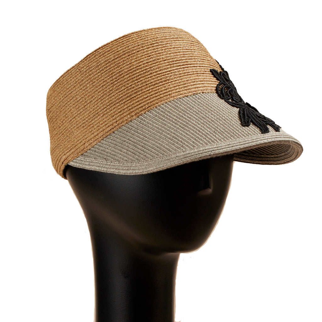 2Tone Amelia Visor Tan LightGrey Black