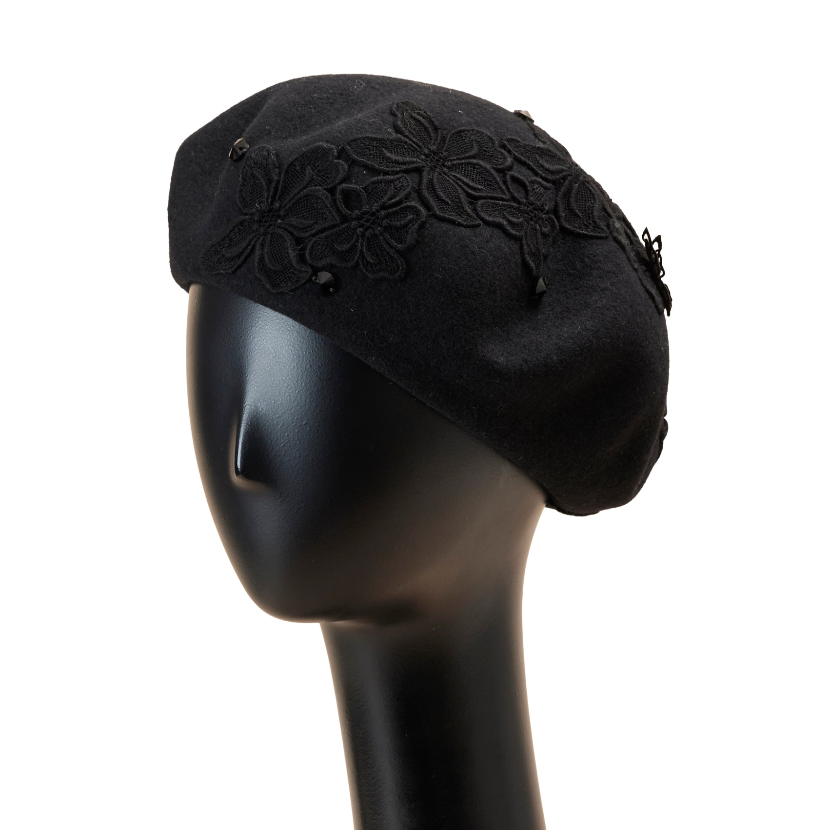新品★アシーナニューヨーク　Amanda Beret　ベレー帽　ウール　フラワー 新品☆アシーナニューヨーク Amanda Beret ベレー帽 ウール