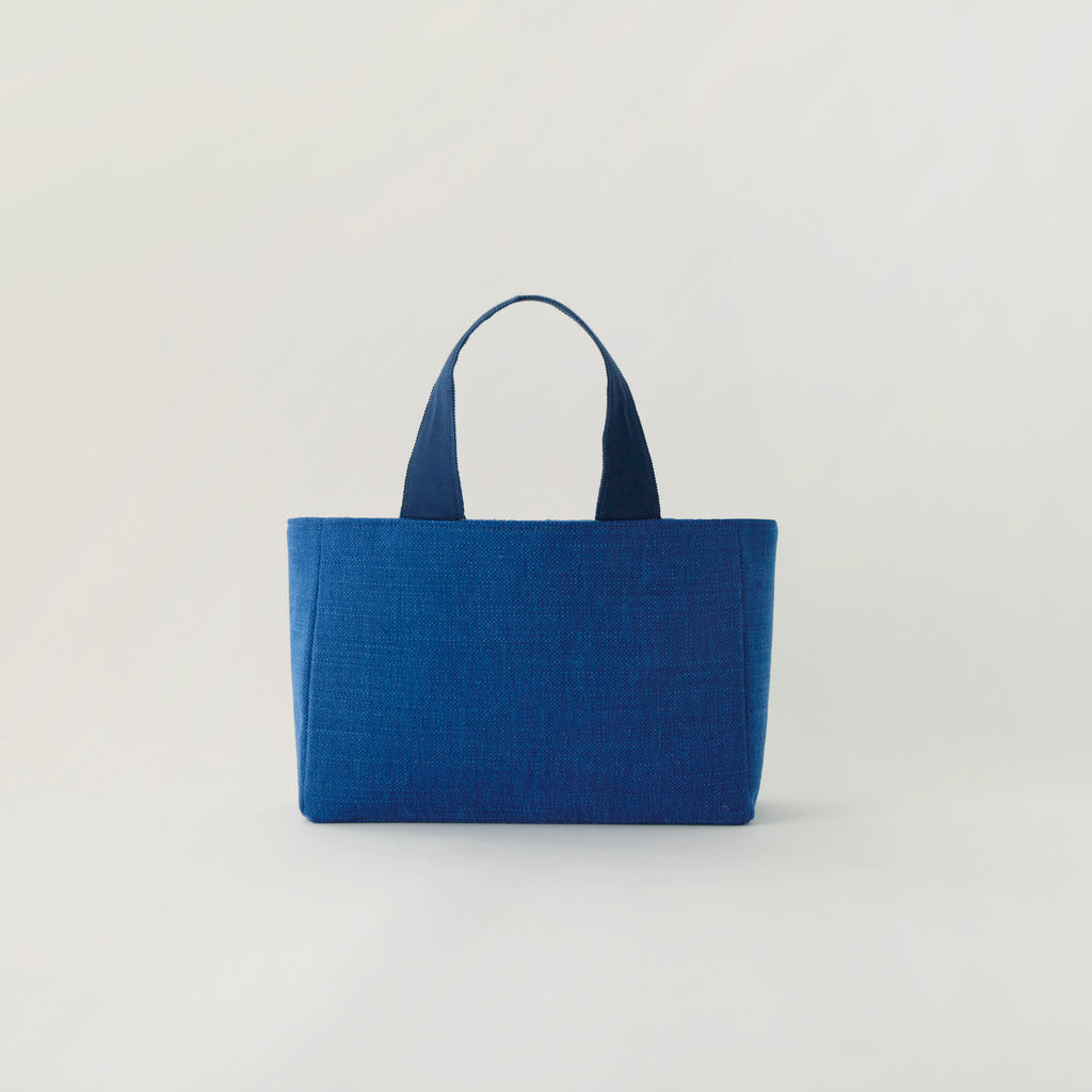 Grosgrain Wide Tote (S) Denim×Navy
