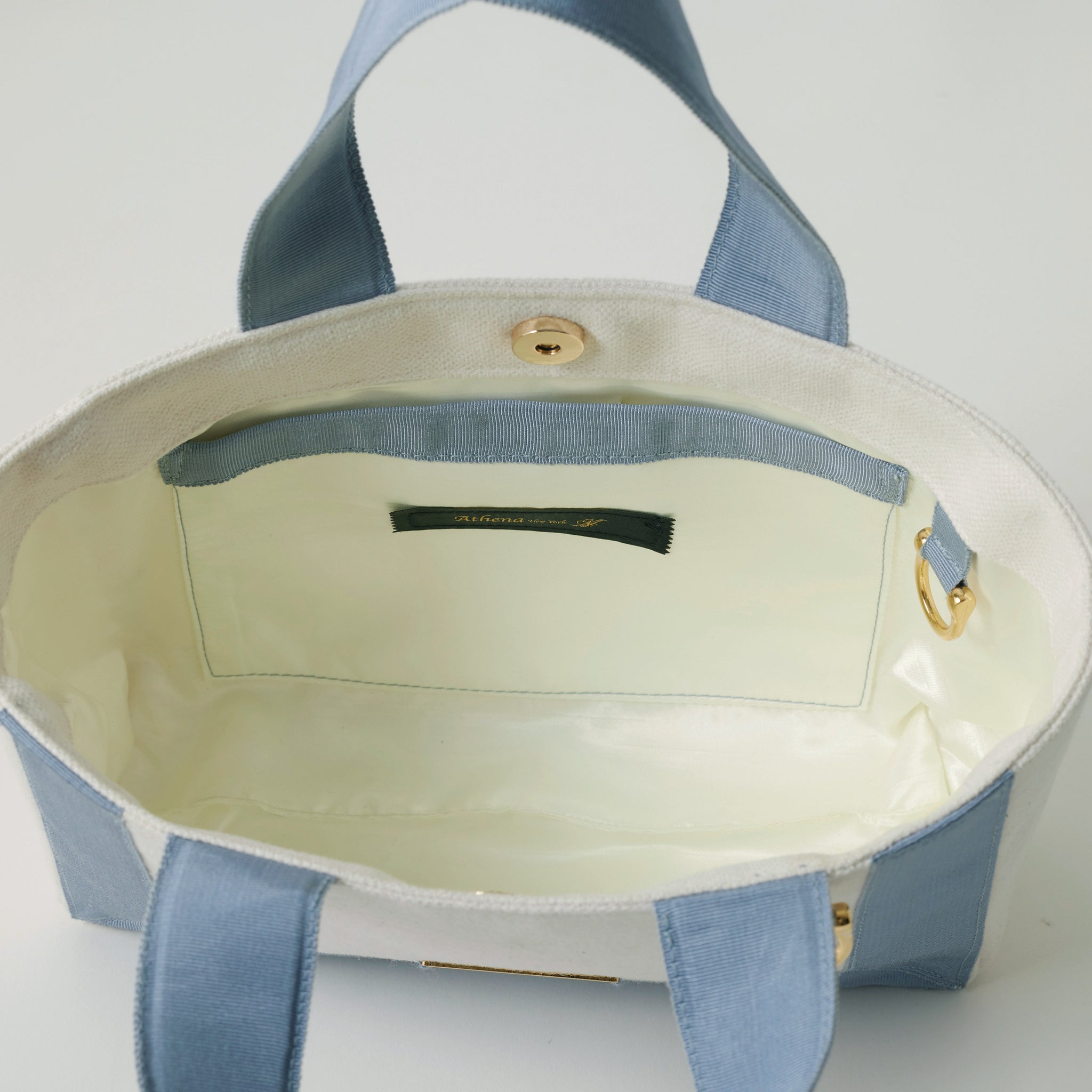 New！Grosgrain Wide Tote (S)ｸﾞﾛｸﾞﾗﾝ ﾜｲﾄﾞﾄｰﾄ – Athena New York