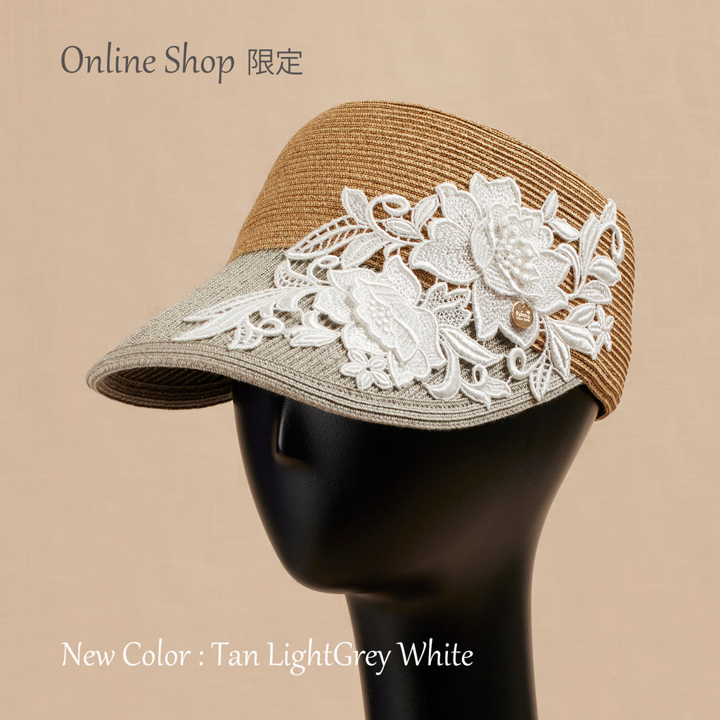 2Tone Amelia Visor TanLightGrey White