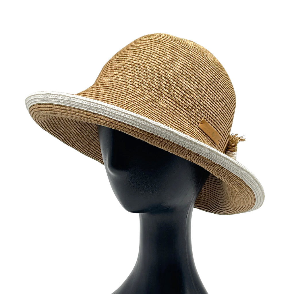 Ocean Bow Girl Tan White