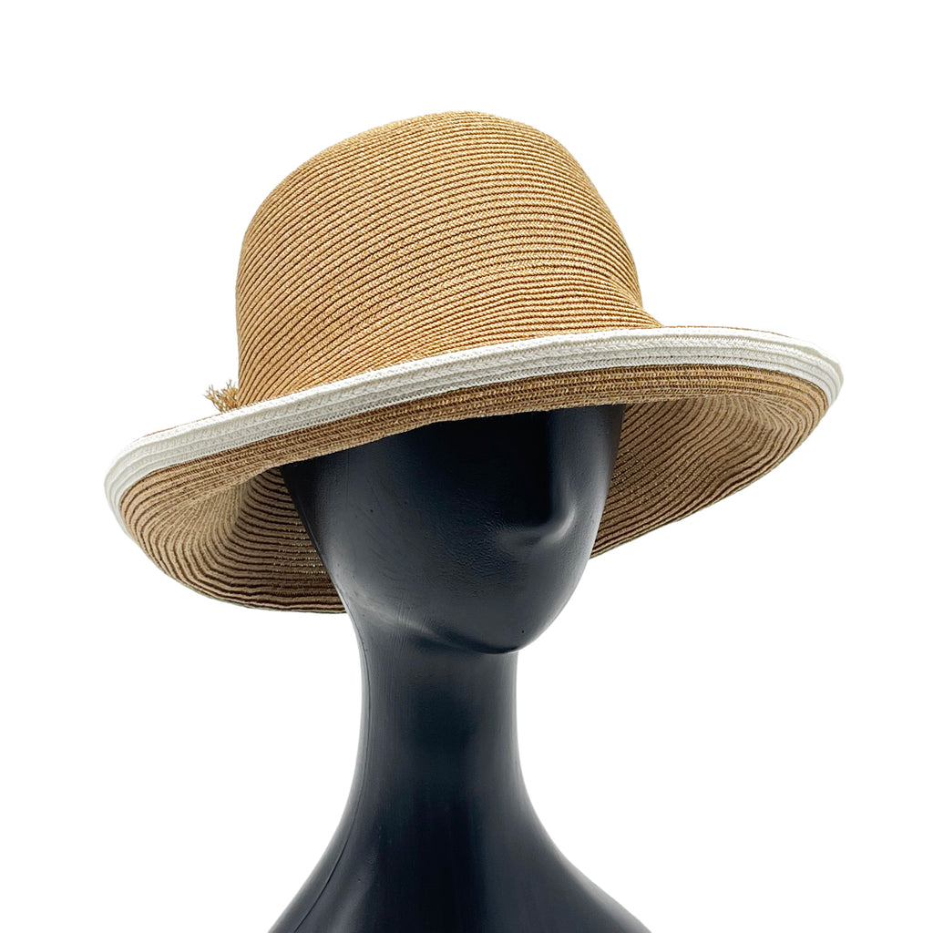 Ocean Bow Girl Tan White