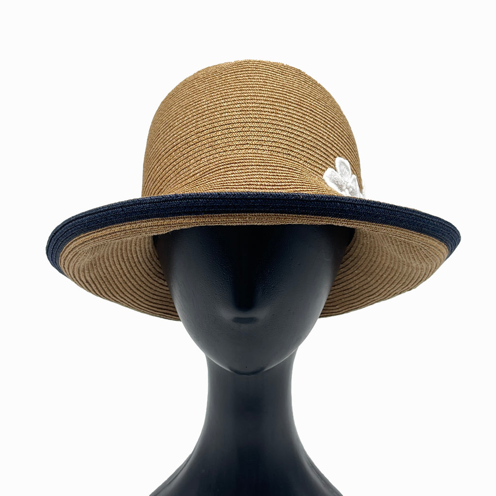 Mami Flower Girl Tan Navy