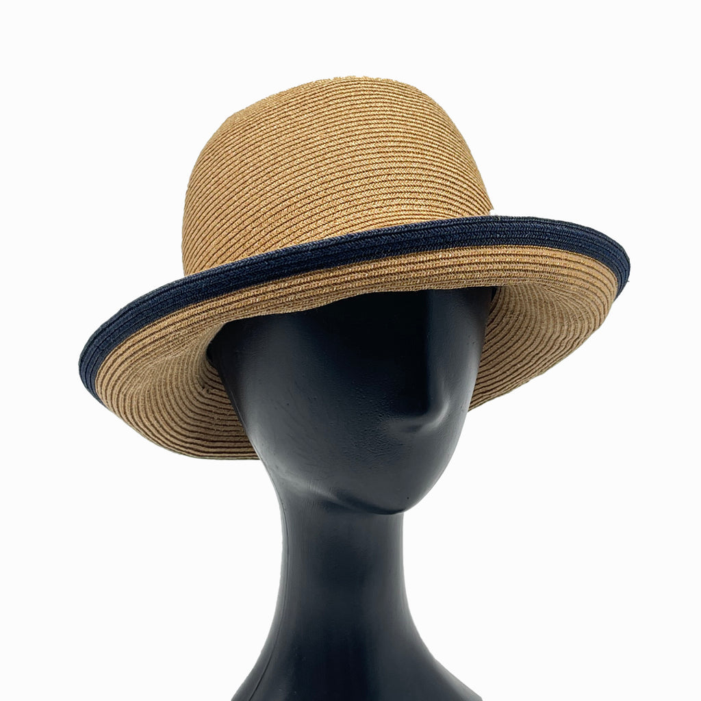 Mami Flower Girl Tan Navy